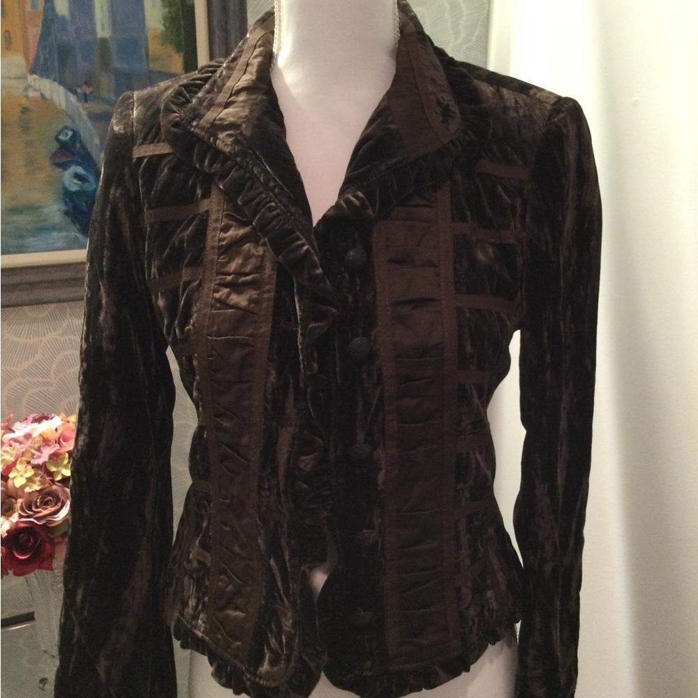PRICE DROP! Elegant Brown Velvet Women's Jacket